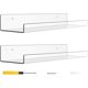 thumbnail image 1 of Estantes Acrílicos Transparentes para Almacenamiento de Pared, Estantes Flotantes Acrílicos de 38cm montados en la Pared, estantes de Pared de repisa para el Dormitorio, baño, Cocina, 4 Pzas, 1 of 14