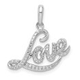 thumbnail image 1 of Pendentif en Forme de Cœur en Argent Sterling 925 Rhodié Plaqué Diamant, 1 of 2