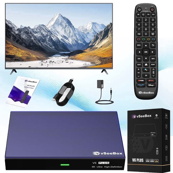 2026 Vseebox V6 Max Version Voice Control, 4GB 64GB 8K HD, HDMI & Wi-Fi Support