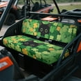 thumbnail image 3 of ZIATUBLES UTV Seat Covers 2 Pack, Waterproof Polyester Replacement Front Bench Seats Covers, St. Patrick's Day UTV Outdoor Accessory Part for Kawasaki Mule, Black Cat Clover Print, 3 of 8