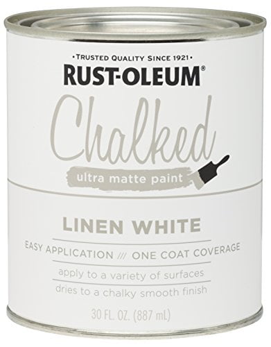 Rust-Oleum 285140 Ultra Matte Interior Chalked Paint, 30oz Can, Linen White