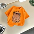 thumbnail image 4 of Byoo Big Girls T-Shirt Cartoon Capybara Print Short Sleeve Crew Neck T Shirt Tee Top, 4 of 4
