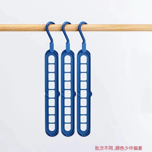 Organizador de Perchas Giratorio de 360° Xiying: Sistema de Almacenamiento de 9 Compartimentos para Ahorrar Espacio En El Armario, Ideal para Camisas, Pantalones y Abrigos. Solución Multifuncional de