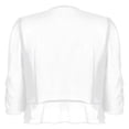 thumbnail image 6 of vastwit Womens Half Sleeve Chiffon Shrugs Open Front Ruffle Bolero Cardigan Cover Up for Dresses White L, 6 of 7