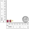 thumbnail image 5 of Gem Stone King 4.48 Ct Oval Red Created Ruby 18K Yellow Gold Plated Silver Earrings, 5 of 6
