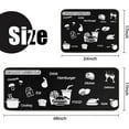 thumbnail image 2 of 2Pcs Black Kitchen Rugs Non Slip Kitchen Floor Mats Set for Farmhouse Restaurant Decor Waterproof Standing Kitchen Runner Mats 17”x24”+17”x48”, 2 of 6