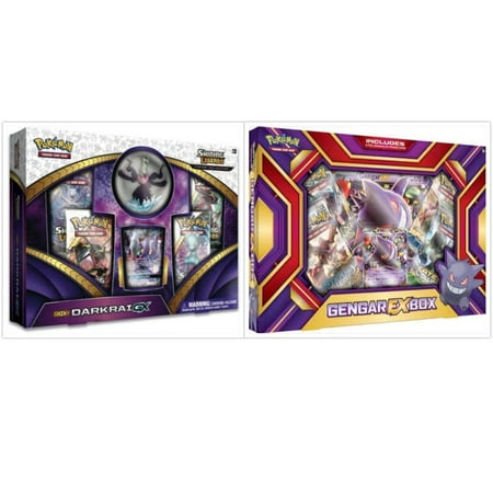 Pokemon Shining Legends Darkrai GX Box and Gengar EX Box Trading Card Game Collection Box Bundle, 1 of Each. Great Variety Gift Set For Boys or