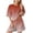 Red, variant on Women's Gradient Loungewear Set Short Sleeve Cropped Tops with Elastic Waist Shorts, Trendy Soft Daily Wear Outfits for Summer Casual Blue XXL