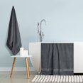 thumbnail image 4 of GLAMBURG Premium Cotton Oversized 2 Pack Bath Sheet 35x70 - 100% Pure Cotton - Ideal for Everyday use - Ultra Soft & Highly Absorbent - Machine Washable - Charcoal Grey, 4 of 6