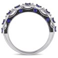 thumbnail image 4 of Everly Women's Created Sapphire 10k White Gold Wedding Ring, 4 of 7