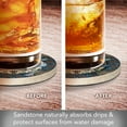 thumbnail image 4 of Thirstystone Apple Dragonfly Round Natural Sandstone Coaster 4-Pack, 4 of 6