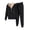 Black, variant on 2 Pcs Outfits Women's Fleece Sherpa Lined Sweatsuits Long Sleeve Hoodie And Sweat Pants Winter Warm Tracksuit Set Gray
