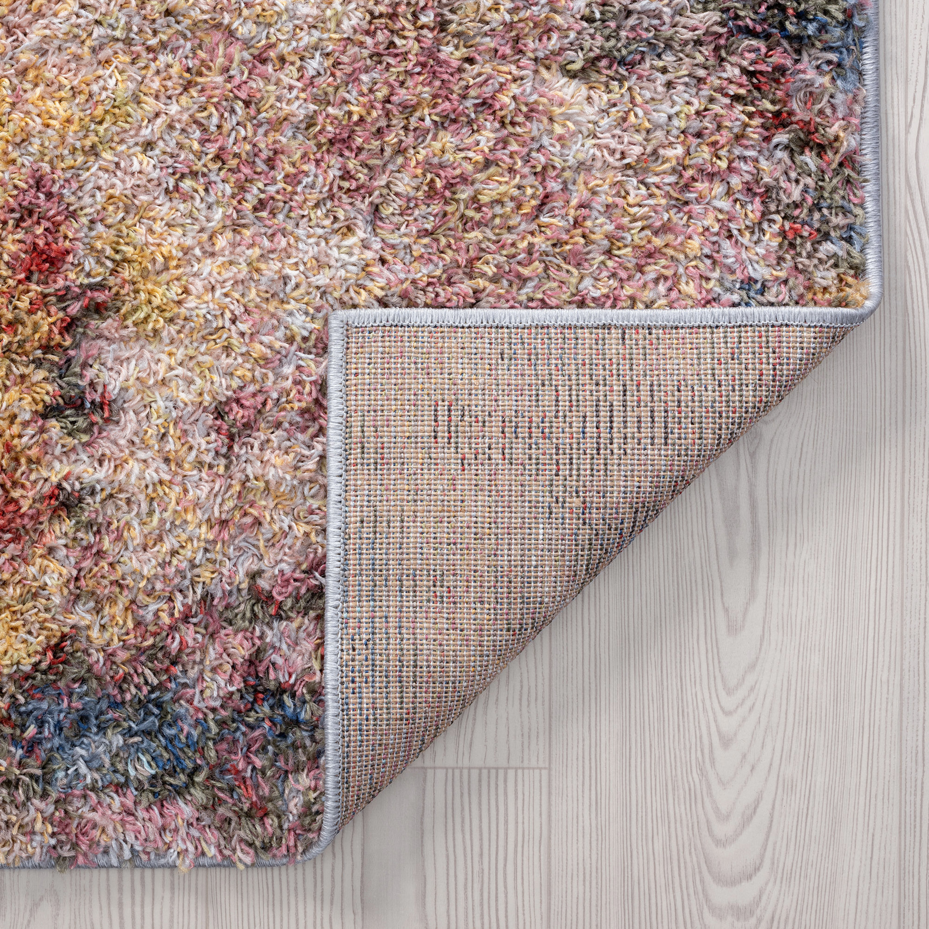 Shag 8x10 Area Rug Thick (7'10'' x 9'10'') Abstract Multi-Color Living Room Easy to Clean