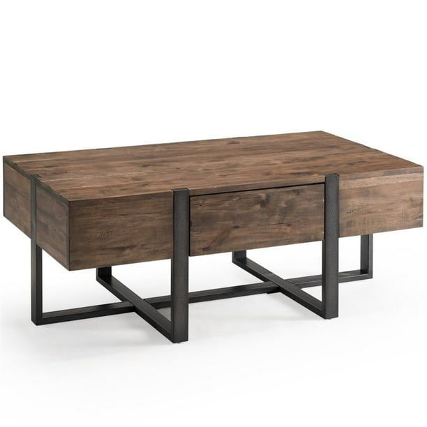 Coffee Table In Rustic Honey, Contemporary Rustic Coffee Tables