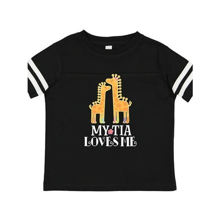 

Inktastic Tia Loves Me Giraffe Niece Gift Toddler Toddler Girl T-Shirt