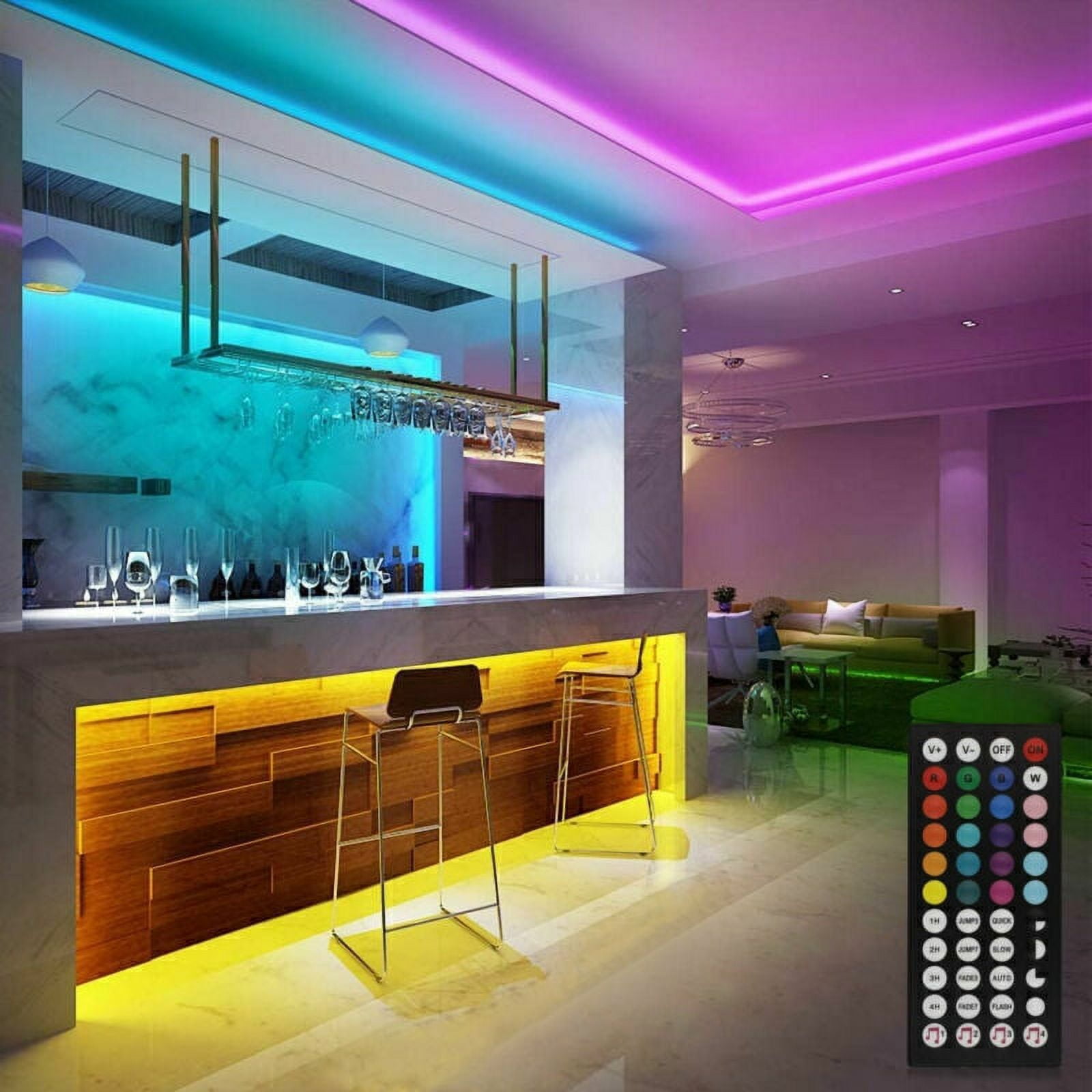 5-20M 5050 RGB LED Strip Bluetooth APP Remote TV Back/Bar Room/home/Xmas Lights