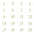 thumbnail image 2 of UrbanMingle Table Tent Place Cards, Metallic Gold Ink Print, Table Number, 2 of 5