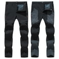 thumbnail image 3 of XFLWAM Men's Snow Ski Waterproof Windproof Fleece Lined Cargo Pants Outdoor Hiking Mountain Softshell with Belt Black S, 3 of 4