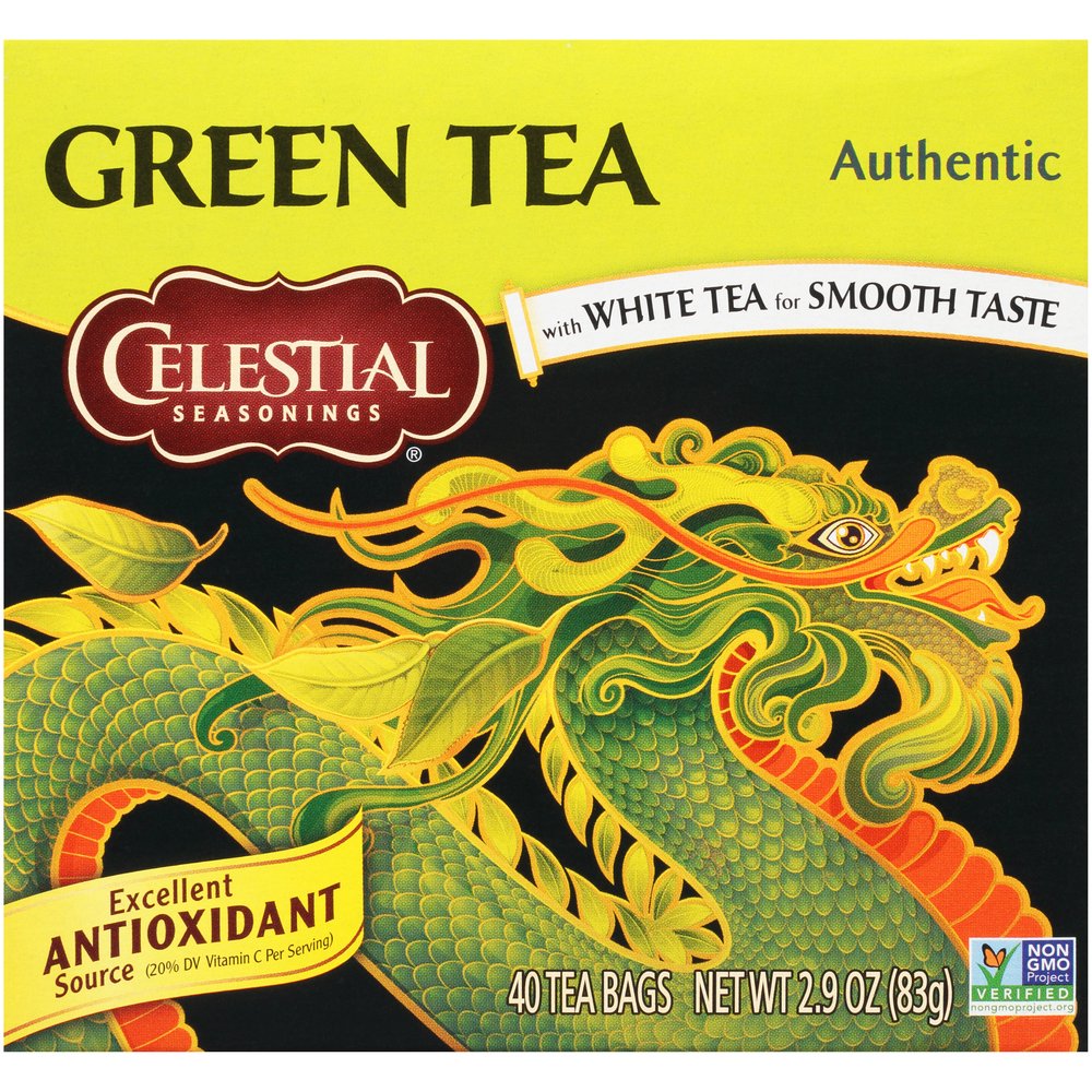 Celestial Seasonings Authentic Green Tea Bags, 40 Ct