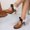 Brown, variant on Women Mary Jane Pumps Plus Size Buckle Strap Chunky High Heel Dress Shoes Trendy Comfort Spring Summer Fashion Shoes Wine 9(42)