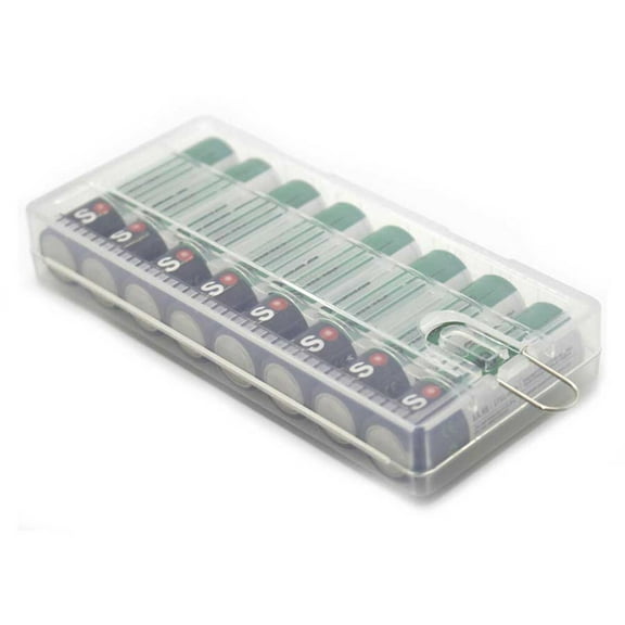 Transparent Protective Storage Box for AA Batteries Made of Durable PP Material Holds 1 to 8 Pieces