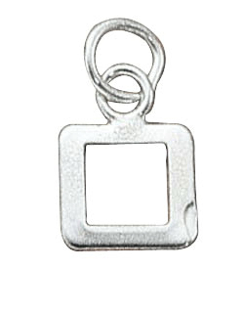 Sterling Silver Womens 1mm Box Chain Mini Lined Number Zero 0 Pendant Necklace