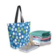 thumbnail image 2 of FORMRS Womens Canvas Tote Bag with Zipper Inner Pocket Shoulder Handbag, Blue Dots, 2 of 7
