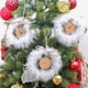 thumbnail image 3 of Bewildely 3 uds adornos de de Navidad blanco Artificial DIY colgante colgante adorno Simple fiesta de año nuevo vacaciones hogar Kits de decoración para fiestas, 3 of 6