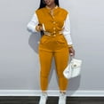 thumbnail image 2 of BJUTIR Womens Casual Activewear Sets Autumn Baseball Suit Two Piece Set Solid Coat Long Pants Fashion Tracksuits Outfits, 2 of 6