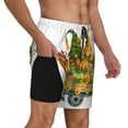 thumbnail image 2 of Vsdgher Thanksgiving Truck for Mens Swim Trunks with Compression Liner Swim Shorts Swim Suits Board Shorts-Small, 2 of 6