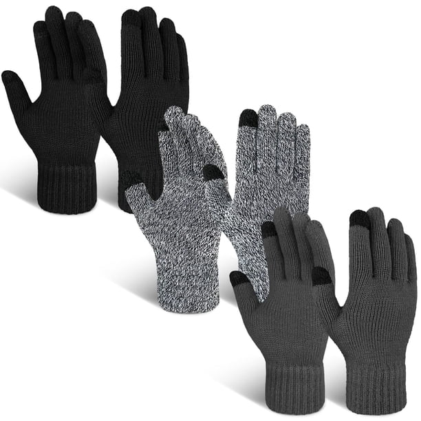 Guantes Evridwear, 3 pares, térmicos para invierno, con pantalla táctil