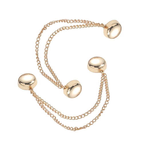 Skymirror 2Pcs Magnetic Clothespins Multi-Function Colorful Garment Brooch Chain Tassel Design Clothes Clips Clothing Accessories