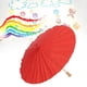 thumbnail image 3 of Paraguas de papel en blanco blanco Paraguas de papel de aceite colorido para niños Pintura artesanal de bricolaje (rojo), 3 of 10