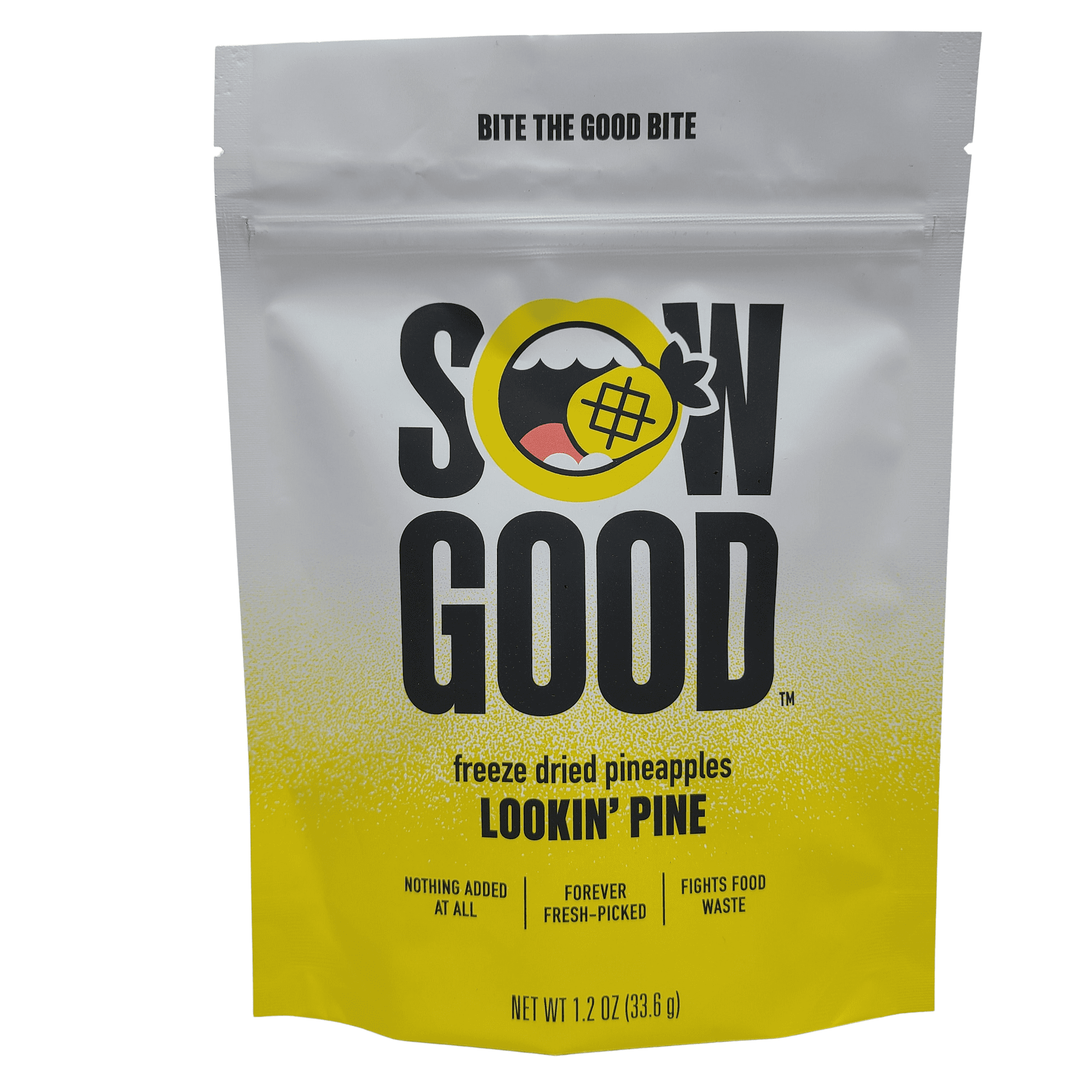 Sow Good Freeze Dried Pineapple, One 1.2 oz Bag of Freeze Dried Fruit