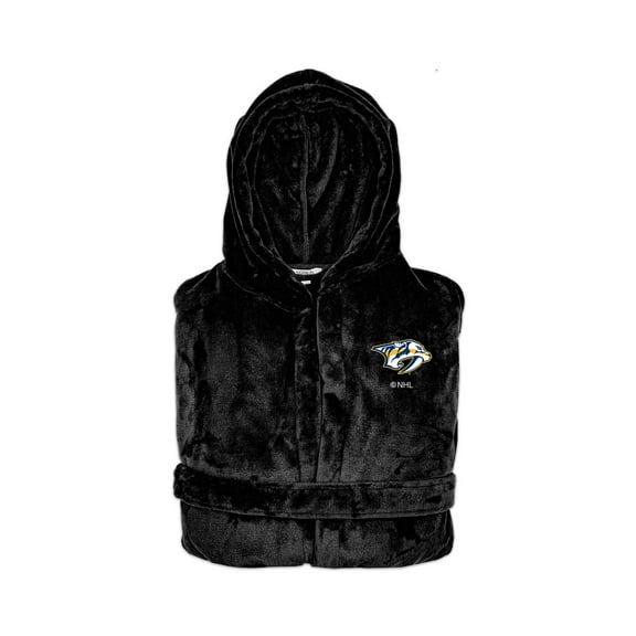 Unisex ISlide Black Nashville Predators Phantom Hooded Bathrobe