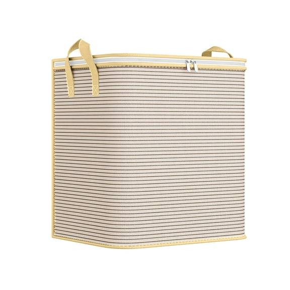 Extra Large Heavy Duty Non-Woven Bedding Storage Bag with Zipper & Handles,Reinforced Collapsible Tote for Bedroom Blanket Clothes Organize(23.62x17.71x23.62in)