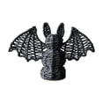 thumbnail image 2 of Halloween Wicker Bat Statue with Candle Lamp, Hand Woven Hollow Bat Table Figurine for Mantel & Dining Table Display, 2 of 8