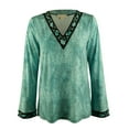 thumbnail image 4 of Women's Long Sleeve Printed V-Neck Tunic Top, 4 of 4