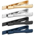 thumbnail image 4 of 4PCS Tie Clips Business Metal Tie Bar Clips Necktie Clips for Men, 4 of 7