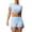 Sky Blue, variant on Women's Yoga Outfit Seamless Workout Set Sport Crop Tops High Waist Shorts Exercise Two Piece Gym Tracksuits, S