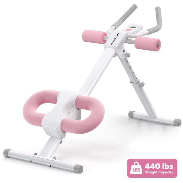 MERACH Entrenadores Abdominales Ajustables para Entrenamiento de Cuerpo Completo, Plegables con Protección de Rodilla