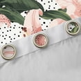 thumbnail image 4 of Homewish Pink Flowers Lily Black Out Curtains For Teens Female Girls,Spring Garden Curtains Pack of 2 (42x63 Each),Polka Dots Bedroom Curtains,Lightweight Room Decor, 4 of 6