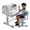 Blue #2, variant on Floseru Height Adjustable Kids Desk and Chair Set, Kids Functional Desk and Chair Set, Children Desk, Study Table for Boys Girls School Study Table for Writing Reading