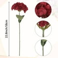 thumbnail image 4 of REGALWOVEN Pack of 6 Artificial Hydrangea Silk Flowers Bouquet Fake Floral Plants for Wedding Party Home Decor Burgundy 22.8 in, 4 of 5