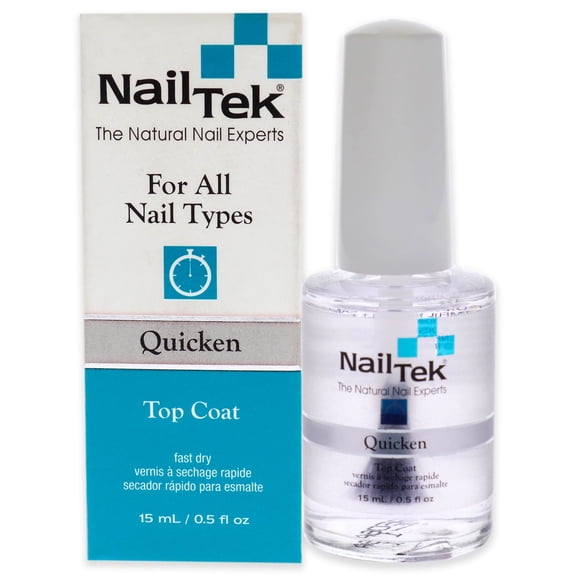 Nail Tek Quicken Top Coat, 0.5 oz Nail Polish