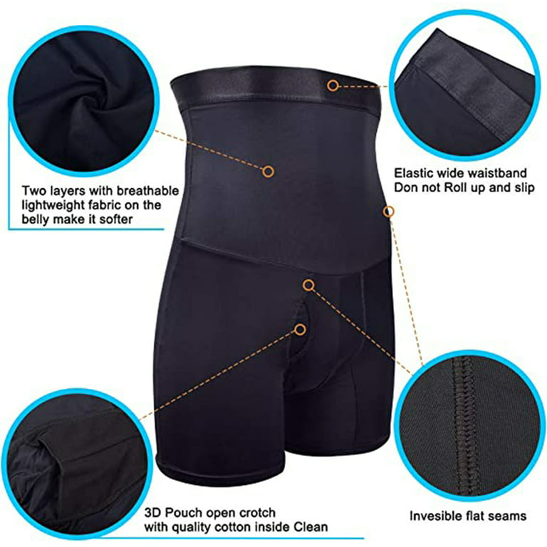 Men Tummy Control Shorts High Waist Slimming Body Shaper Compression  Shapewear Belly Girdle Underwear Boxer Briefs 