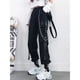 thumbnail image 3 of Pantalones negros atractivos de cintura alta para adelgazar para mujer, estilo recto suelto, cadena de moda para otoño, 3 of 6