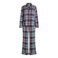 thumbnail image 5 of Joyspun Women's Flannel Long Sleeve Top and Pants Pajama Set, 2-Piece, Sizes XS-3X, 5 of 5
