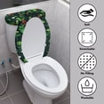 thumbnail image 3 of HELLHERO Ladybug and Daisy Design Toilet Seat Covers Set & Toilet Seat Lid Cover Set with Soft Polyester for Stretch Fit, Machine Washable, 3 of 7