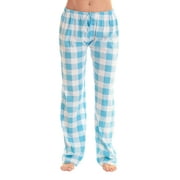 Just Love Women Buffalo Plaid Pajama Pants Sleepwear (Blue White Buffalo Plaid, X-Small)